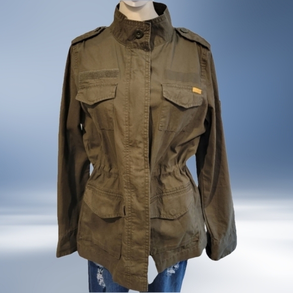 OLD Navy Military Field Style Army Green Jacket Size S - Picture 2 of 16